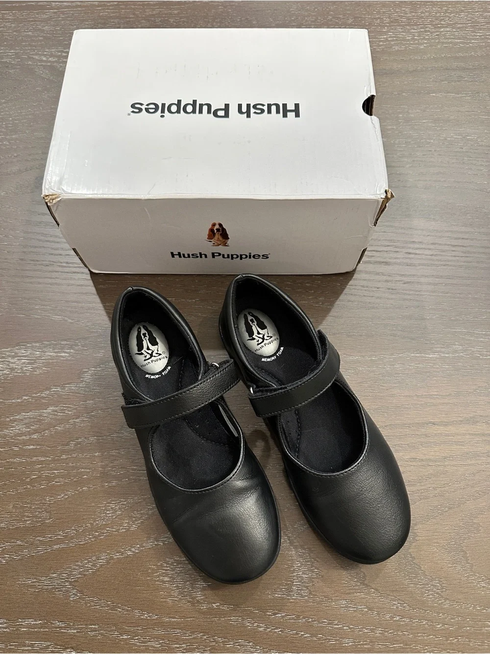 Hush Puppies - Girl’s Mary Jane Shoes - Black - Size 3.5W